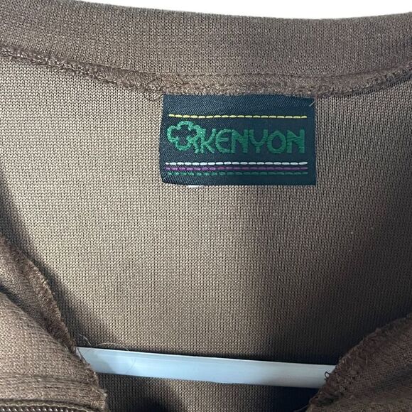 Vintage Kenyon Brown 1/4 Zip Pullover Long sleeve Top Sz Medium - Picture 3 of 5